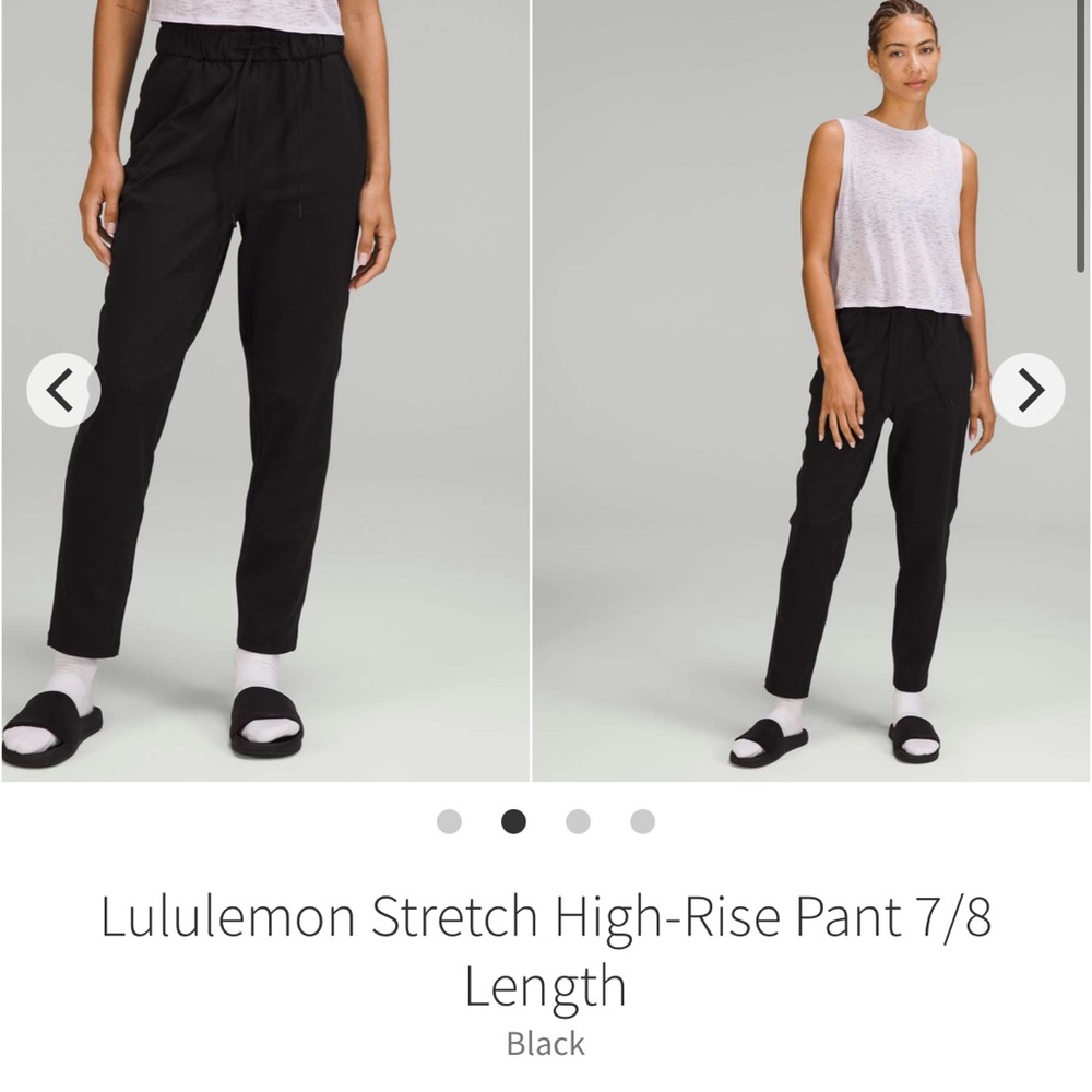 Lululemon Athletica Black Stretch High-Rise Pants